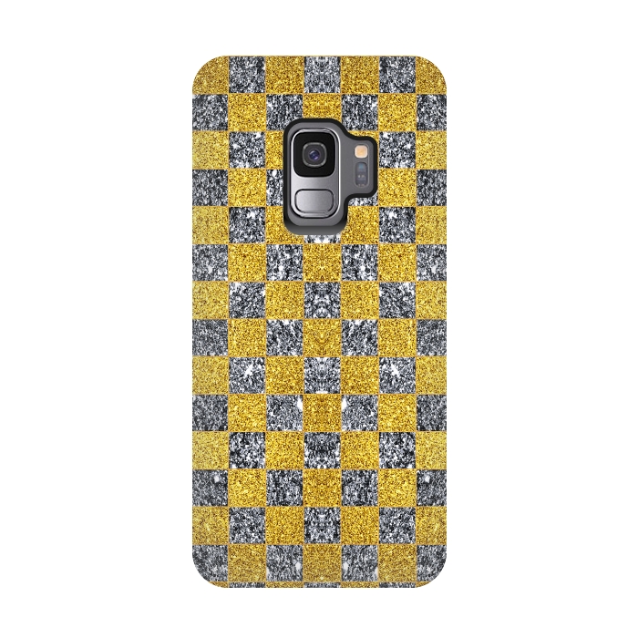 Galaxy S9 StrongFit Checkered Pattern X by Art Design Works
