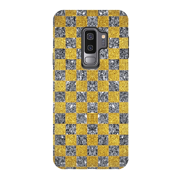 Galaxy S9 plus StrongFit Checkered Pattern X by Art Design Works