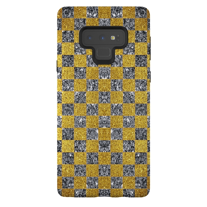 Galaxy Note 9 StrongFit Checkered Pattern X by Art Design Works