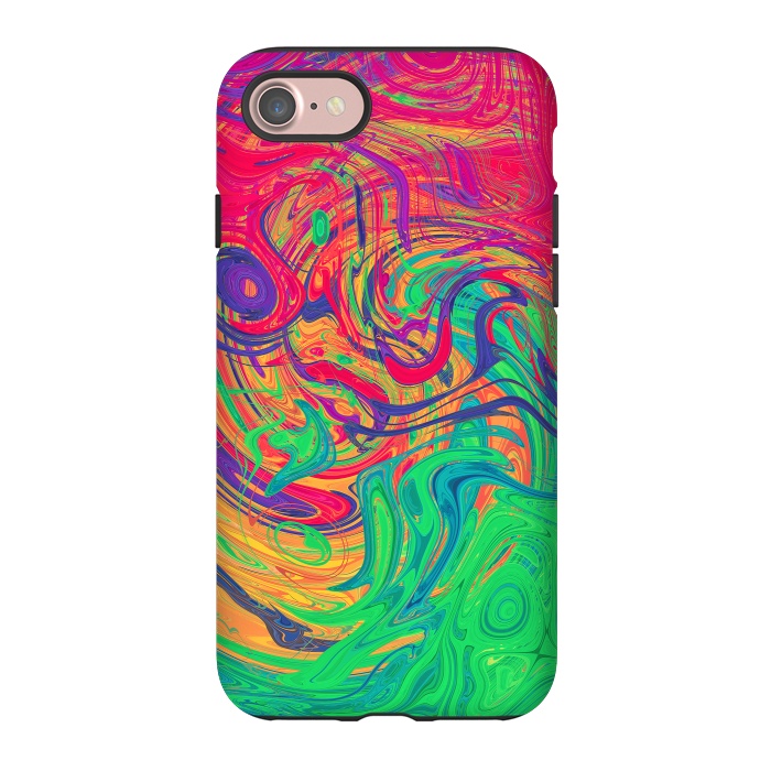 iPhone 7 StrongFit Abstract Multicolored Waves by Art Design Works