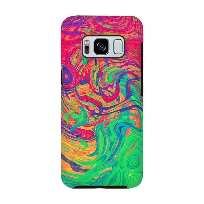 Galaxy S8 StrongFit Abstract Multicolored Waves by Art Design Works