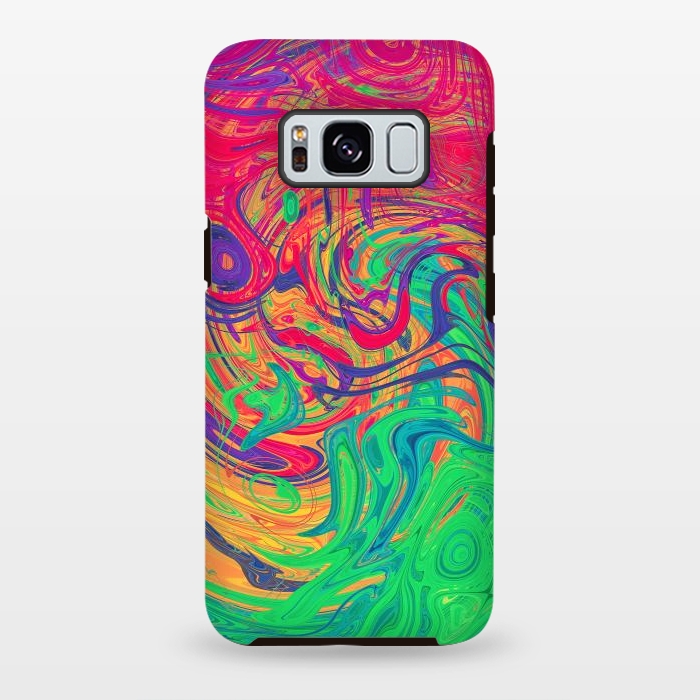 Galaxy S8 plus StrongFit Abstract Multicolored Waves by Art Design Works