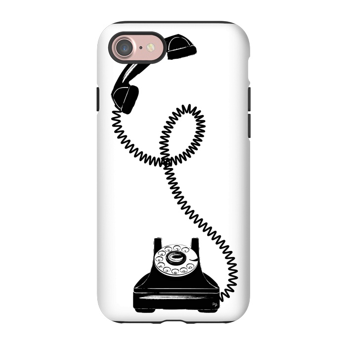 iPhone 7 StrongFit Black Vintage Phone by Martina
