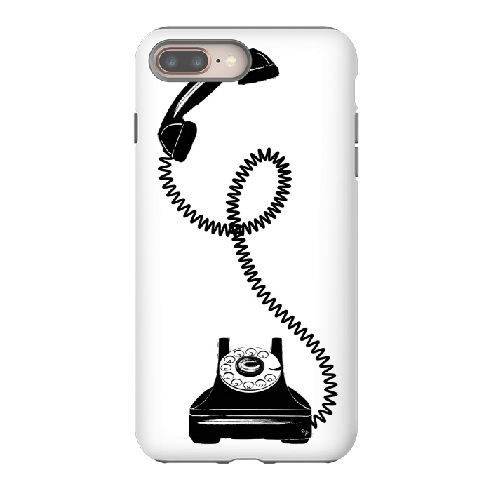 iPhone 7 plus StrongFit Black Vintage Phone by Martina