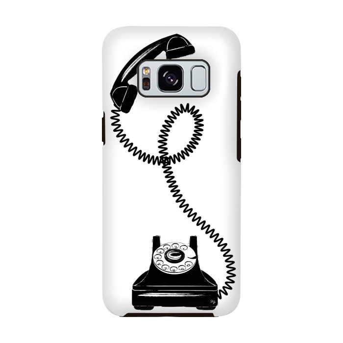 Galaxy S8 StrongFit Black Vintage Phone by Martina