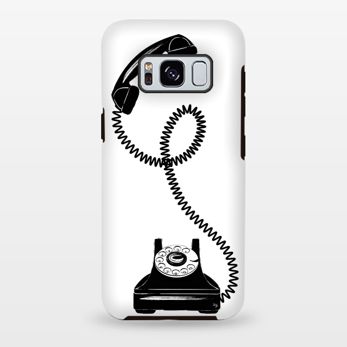 Galaxy S8 plus StrongFit Black Vintage Phone by Martina