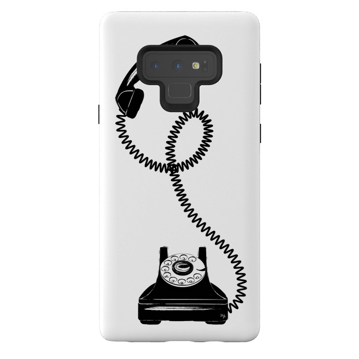 Galaxy Note 9 StrongFit Black Vintage Phone by Martina