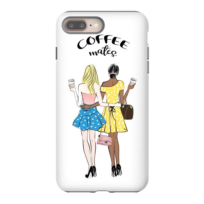 iPhone 7 plus StrongFit Coffee mates - dark skin by Martina
