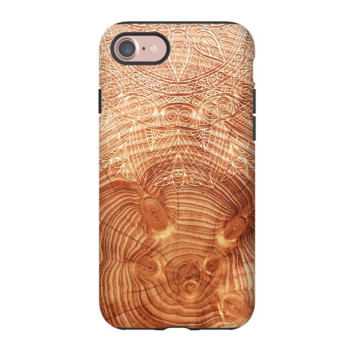 iPhone 7 StrongFit Mandala Wood I by Art Design Works
