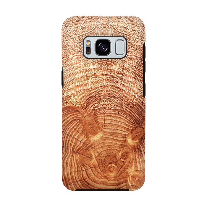Galaxy S8 StrongFit Mandala Wood I by Art Design Works