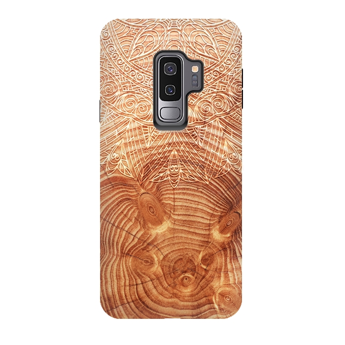 Galaxy S9 plus StrongFit Mandala Wood I by Art Design Works