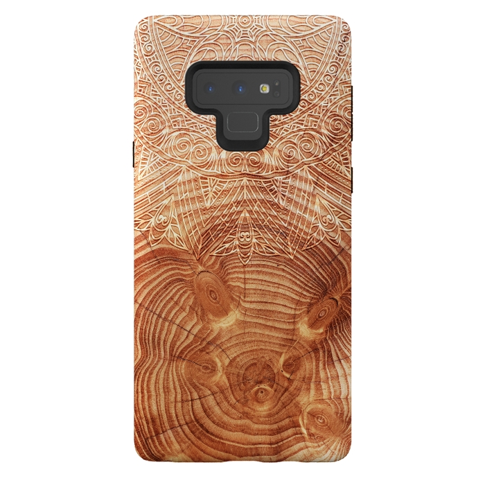 Galaxy Note 9 StrongFit Mandala Wood I by Art Design Works