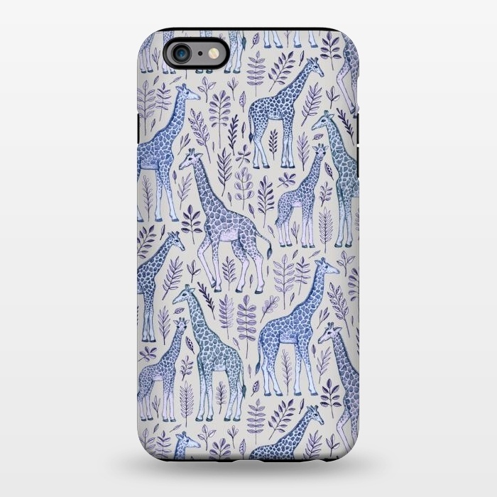 iPhone 6/6s plus StrongFit Little Giraffes in Blue, Purple and Grey by Micklyn Le Feuvre