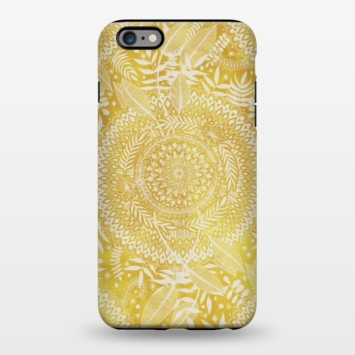 iPhone 6/6s plus StrongFit Medallion Pattern in Mustard and Cream by Micklyn Le Feuvre