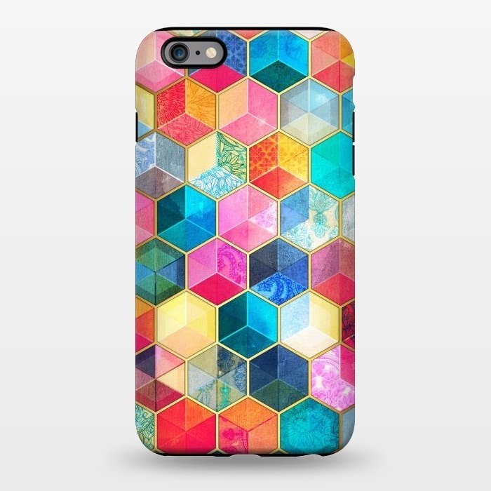 iPhone 6/6s plus StrongFit Crystal Bohemian Honeycomb Cubes by Micklyn Le Feuvre
