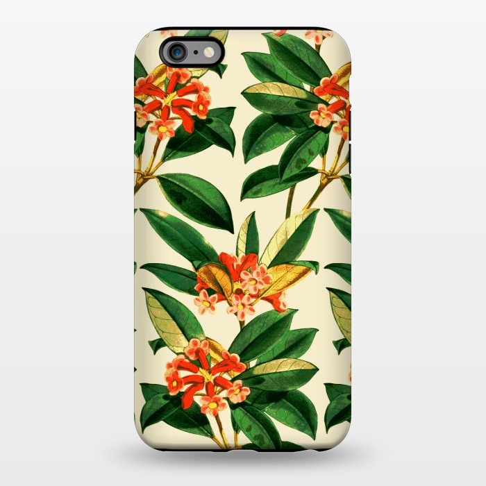 iPhone 6/6s plus StrongFit Orange Flower Pattern by Zala Farah