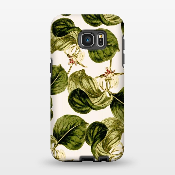 Galaxy S7 EDGE StrongFit Botany Leaf Pattern  by Zala Farah