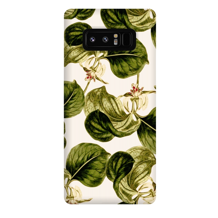 Galaxy Note 8 StrongFit Botany Leaf Pattern  by Zala Farah