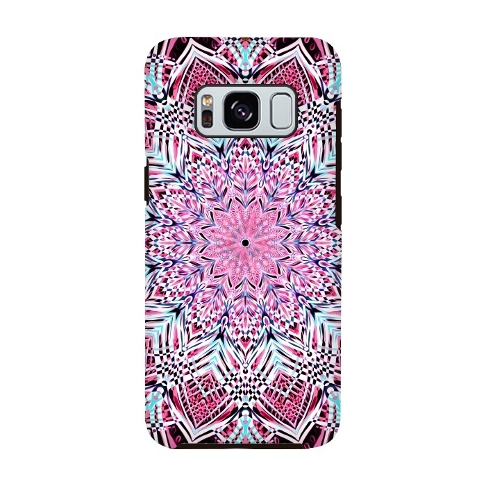 Galaxy S8 StrongFit Berry Pink Detailed Mandala by Micklyn Le Feuvre