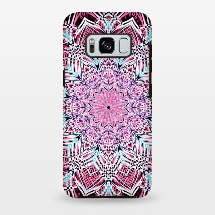 Galaxy S8 plus StrongFit Berry Pink Detailed Mandala by Micklyn Le Feuvre
