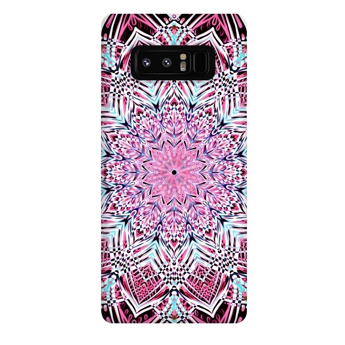 Galaxy Note 8 StrongFit Berry Pink Detailed Mandala by Micklyn Le Feuvre