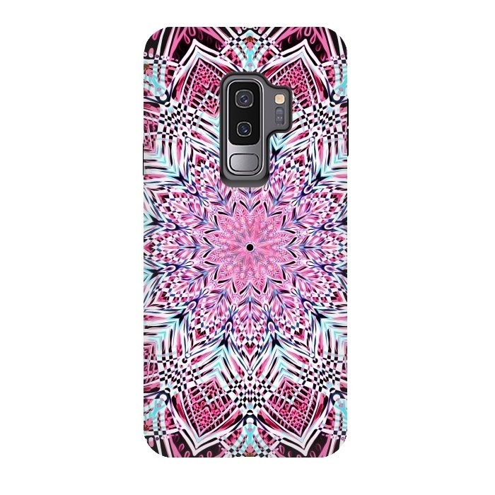 Galaxy S9 plus StrongFit Berry Pink Detailed Mandala by Micklyn Le Feuvre