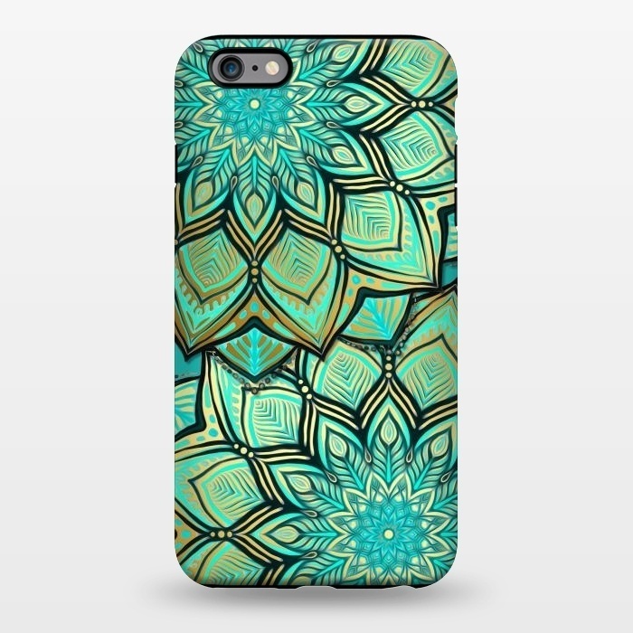 iPhone 6/6s plus StrongFit Emerald and Teal Gilded Mandala by Micklyn Le Feuvre