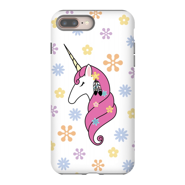 iPhone 7 plus StrongFit Hippie Unicorn by Laura Nagel
