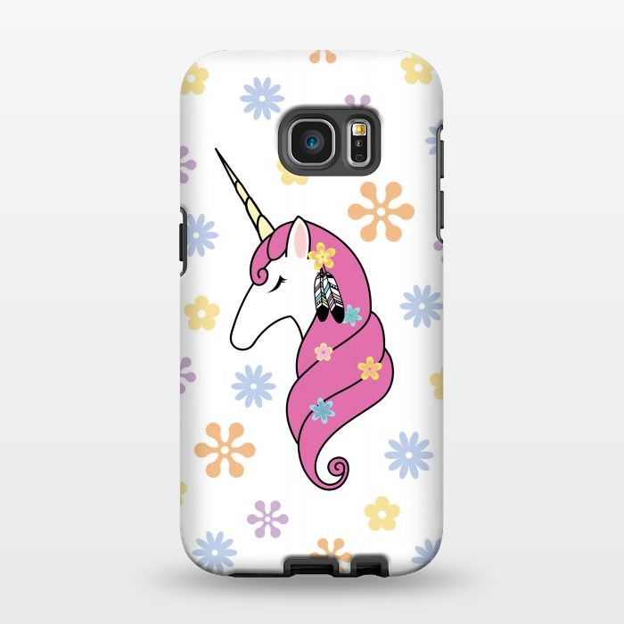 Galaxy S7 EDGE StrongFit Hippie Unicorn by Laura Nagel