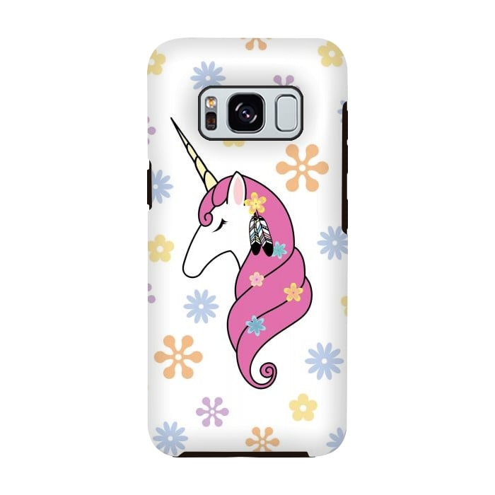 Galaxy S8 StrongFit Hippie Unicorn by Laura Nagel