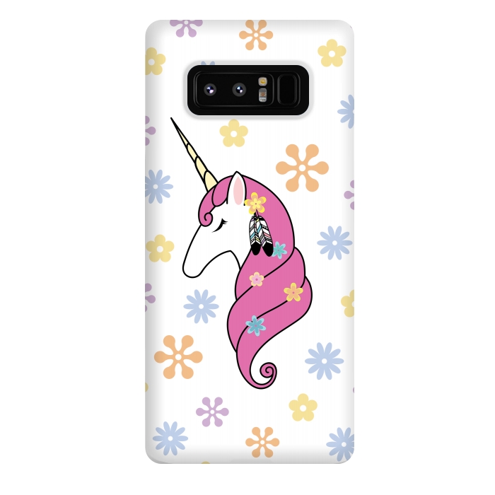 Galaxy Note 8 StrongFit Hippie Unicorn by Laura Nagel