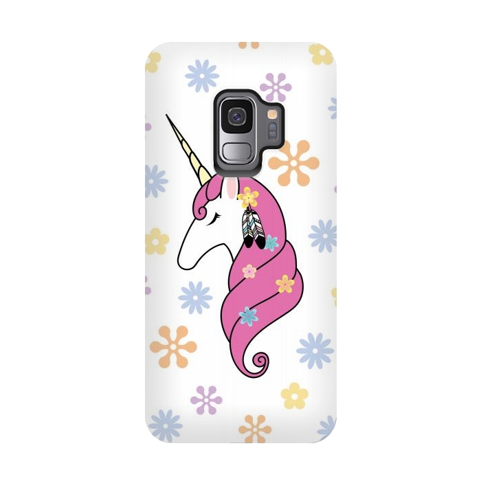 Galaxy S9 StrongFit Hippie Unicorn by Laura Nagel
