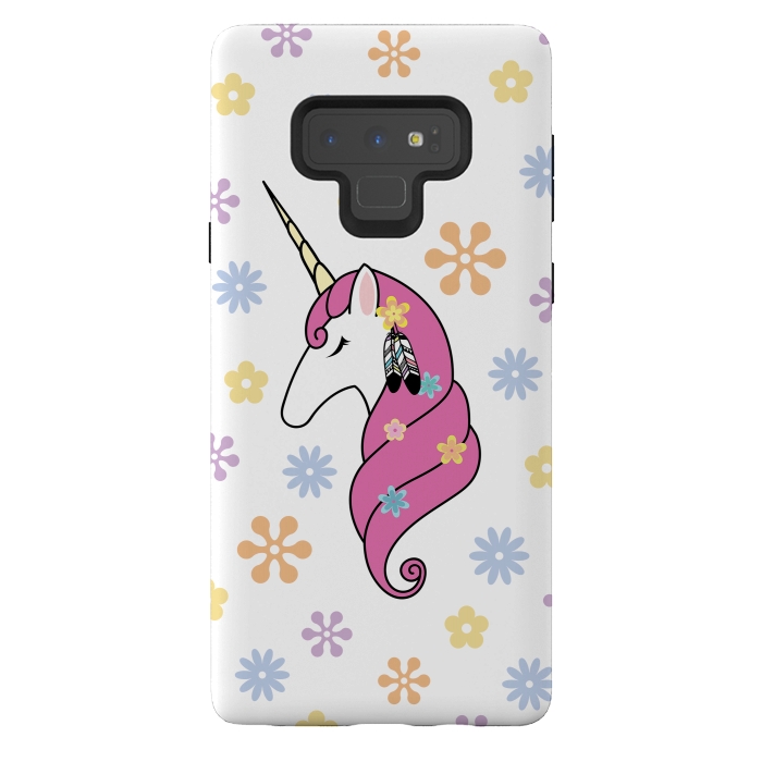 Galaxy Note 9 StrongFit Hippie Unicorn by Laura Nagel