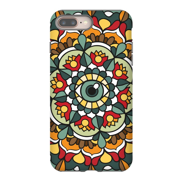 iPhone 7 plus StrongFit Green Eye Mandala by Majoih