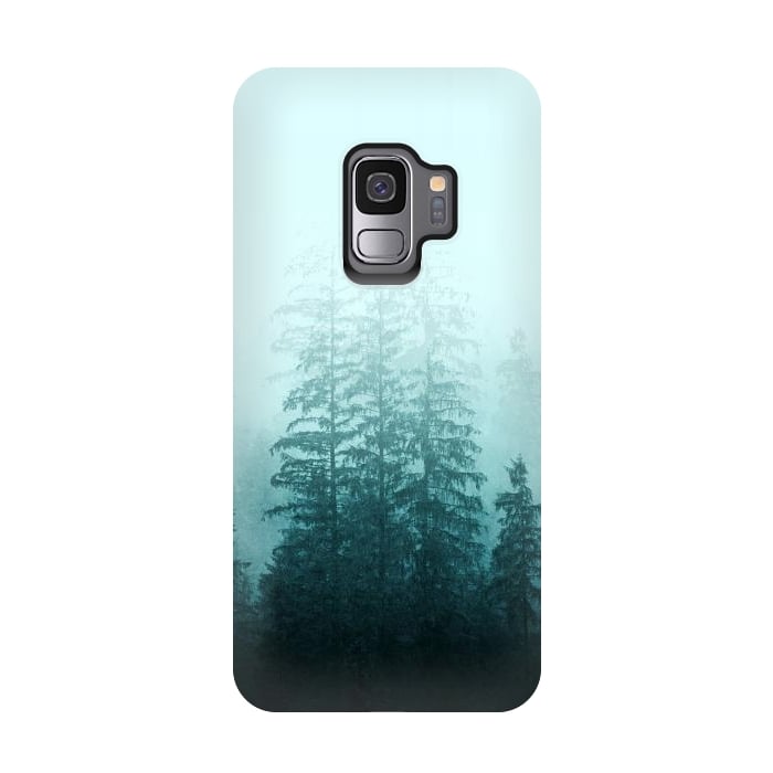 Galaxy S9 StrongFit Blue Coniferous Forest by Creativeaxle