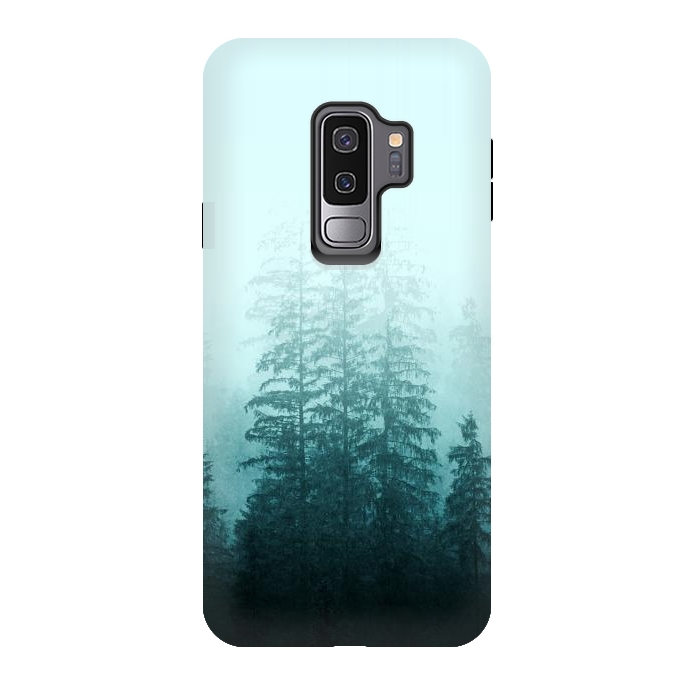 Galaxy S9 plus StrongFit Blue Coniferous Forest by Creativeaxle
