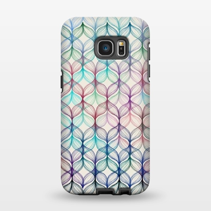 Galaxy S7 EDGE StrongFit Mermaid's Braids - a colored pencil pattern by Micklyn Le Feuvre