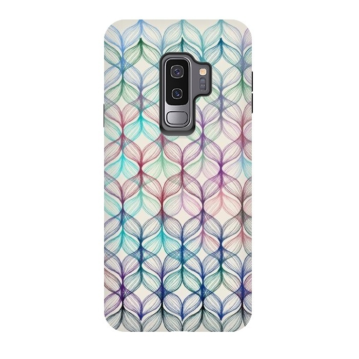 Galaxy S9 plus StrongFit Mermaid's Braids - a colored pencil pattern by Micklyn Le Feuvre