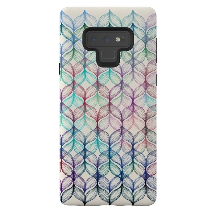 Galaxy Note 9 StrongFit Mermaid's Braids - a colored pencil pattern by Micklyn Le Feuvre