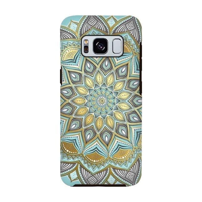 Galaxy S8 StrongFit Sunny Skies Gilded Lace Medallion by Micklyn Le Feuvre