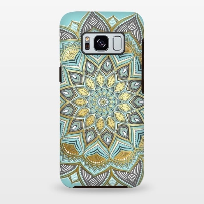 Galaxy S8 plus StrongFit Sunny Skies Gilded Lace Medallion by Micklyn Le Feuvre