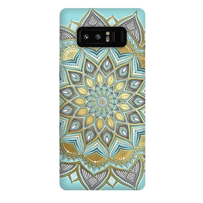 Galaxy Note 8 StrongFit Sunny Skies Gilded Lace Medallion by Micklyn Le Feuvre