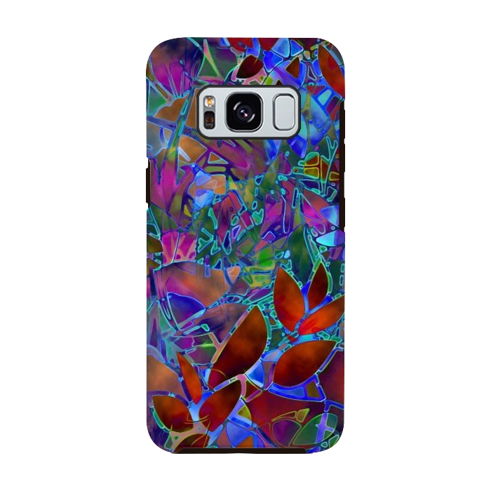 Galaxy S8 StrongFit Floral Abstract Stained Glass G174 by Medusa GraphicArt