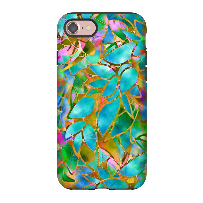 iPhone 7 StrongFit Floral Abstract Stained Glass G265  by Medusa GraphicArt