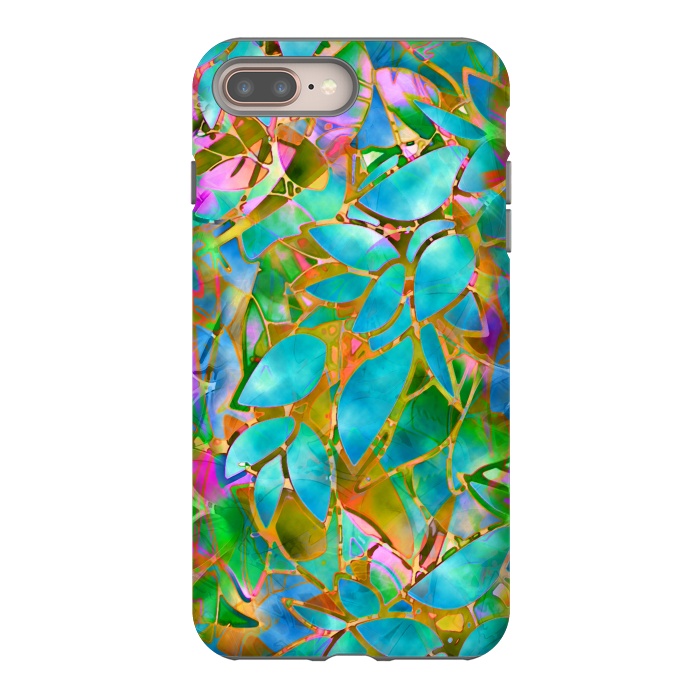 iPhone 7 plus StrongFit Floral Abstract Stained Glass G265  by Medusa GraphicArt