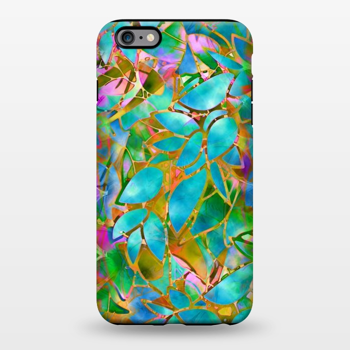 iPhone 6/6s plus StrongFit Floral Abstract Stained Glass G265  by Medusa GraphicArt