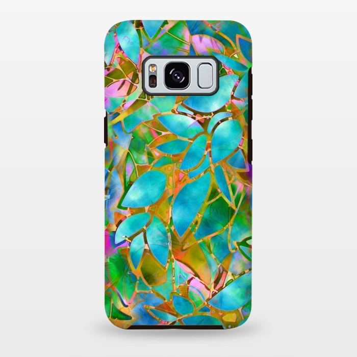 Galaxy S8 plus StrongFit Floral Abstract Stained Glass G265  by Medusa GraphicArt
