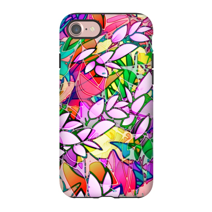 iPhone 7 StrongFit Grunge Art Floral Abstract G130  by Medusa GraphicArt