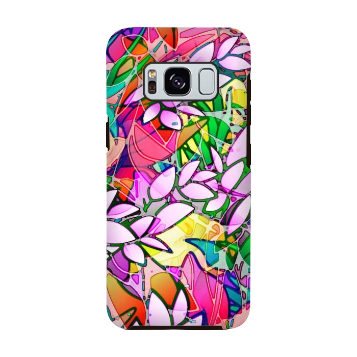 Galaxy S8 StrongFit Grunge Art Floral Abstract G130  by Medusa GraphicArt