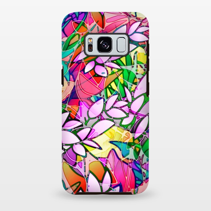 Galaxy S8 plus StrongFit Grunge Art Floral Abstract G130  by Medusa GraphicArt